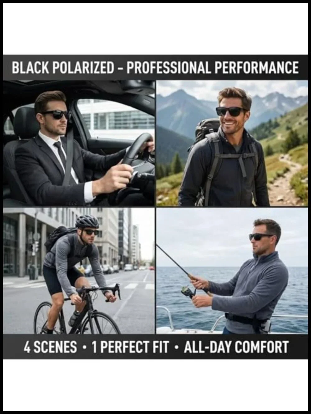 Fit Over Polarized Sunglasses Oversized Square UV400 Driving Shades